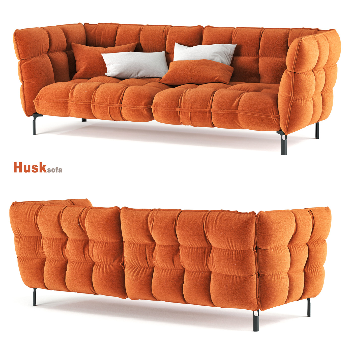 BB Italia cosy design husk husk sofa indoor modern Render V-ray