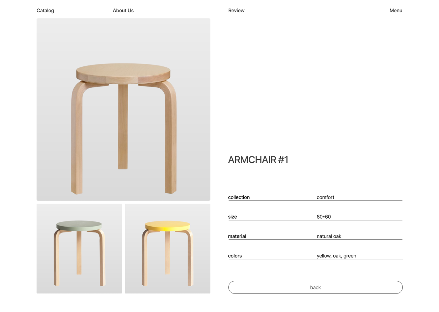 furniture product card Website Figma