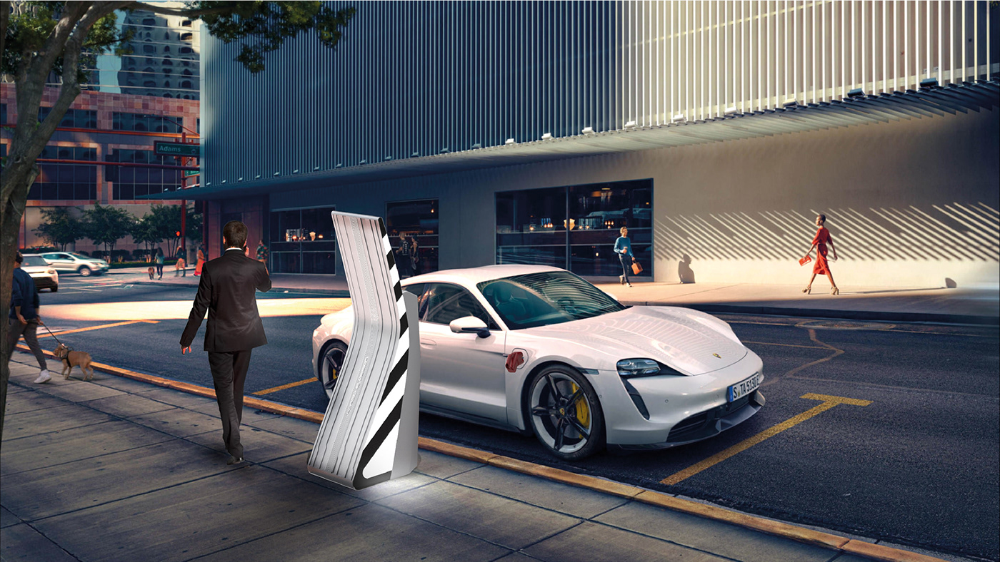 charge station electrical charge Porsche Porsche 911 station design