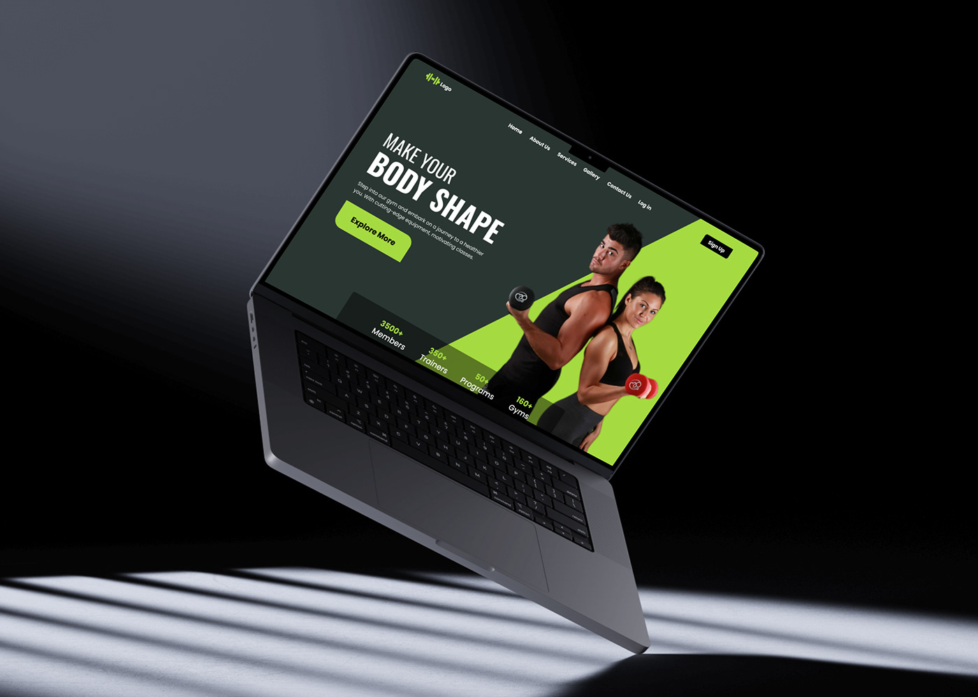 gym body bodybuilder fitness Figma Web Design  Website UI/UX user interface ui design