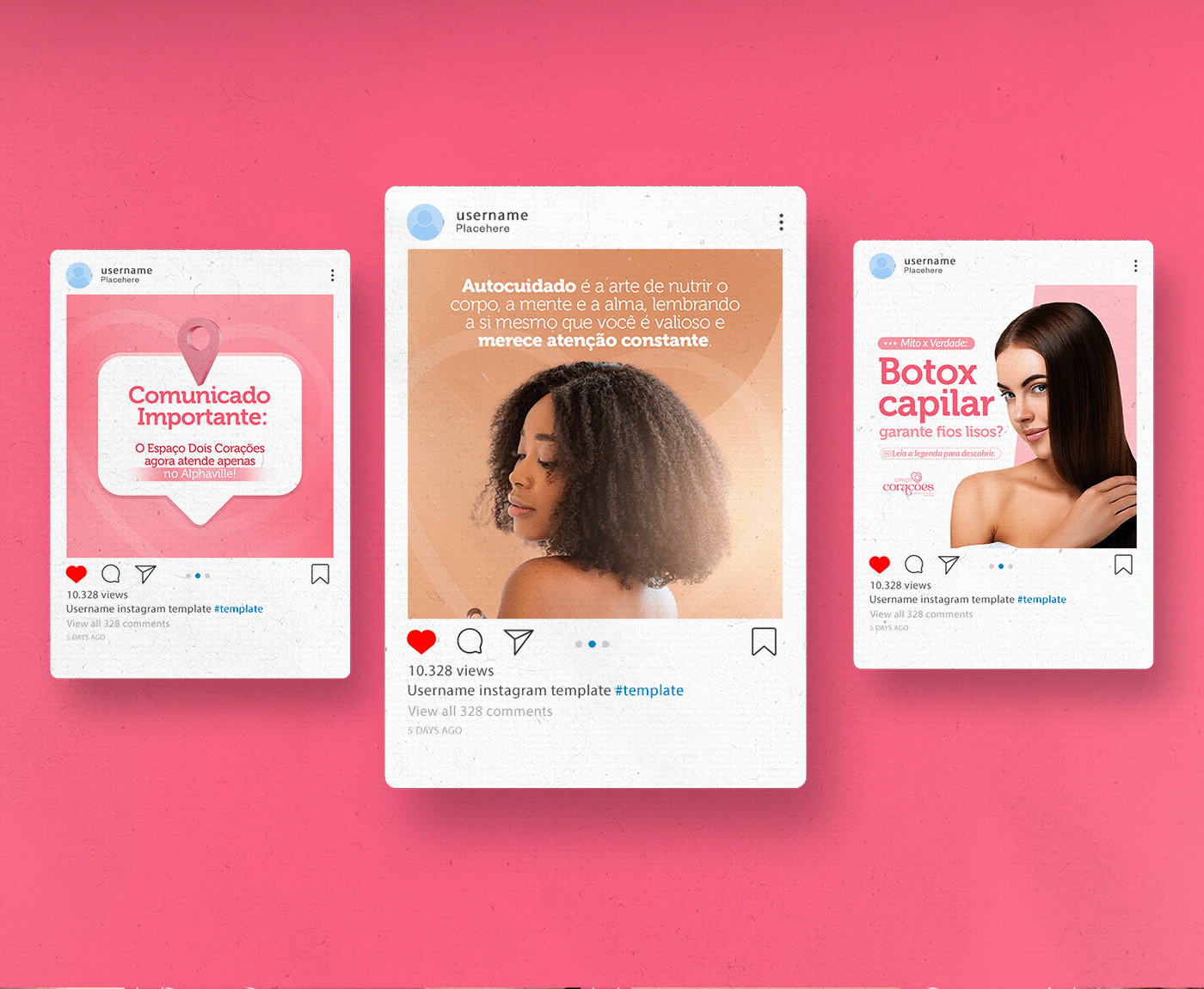 design Graphic Designer Social media post Advertising  Socialmedia salão de beleza beauty beauty salon saúde Health