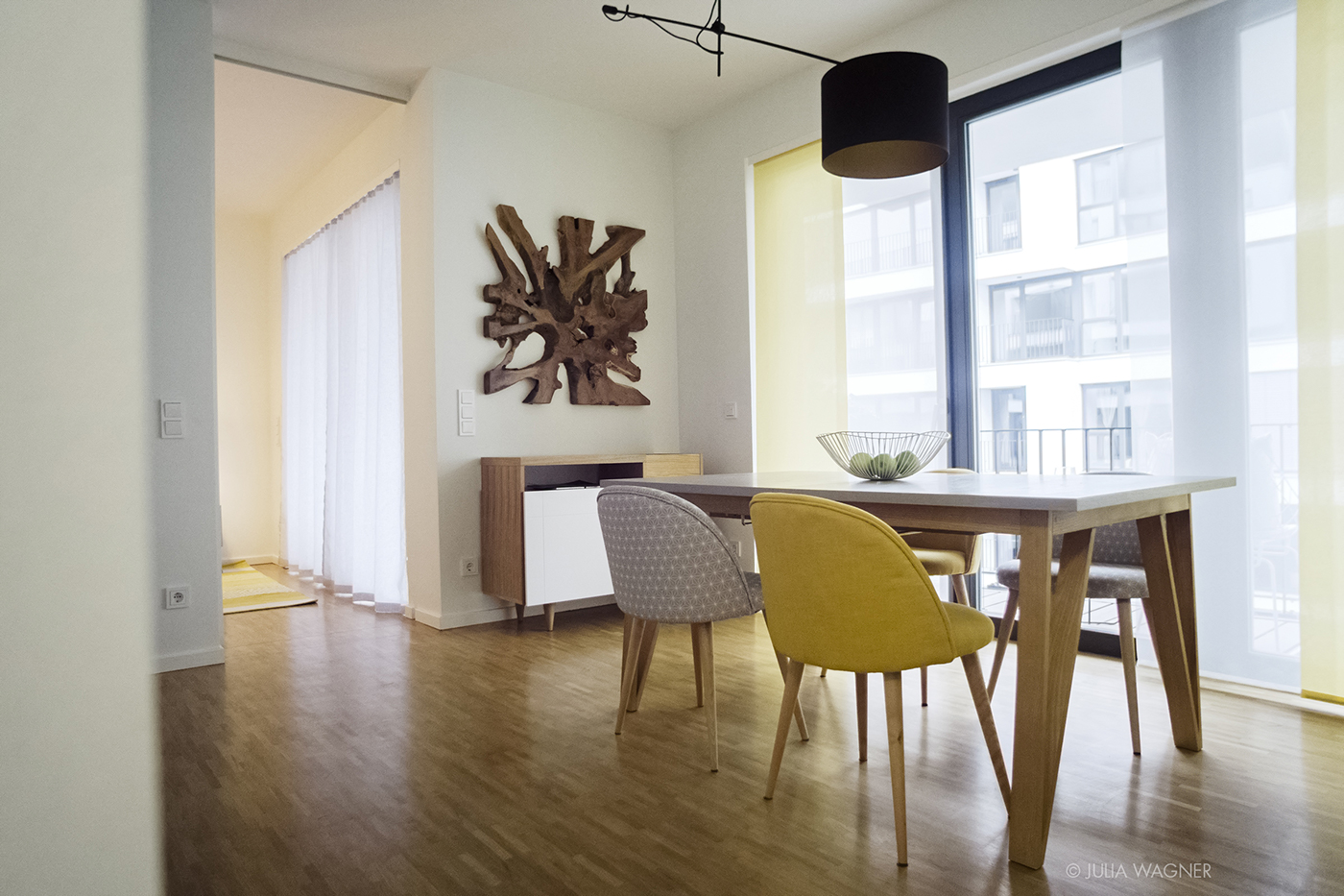 apartment design interior design  Scandinavian eco Retro modern berlin berlin design wood yellow
