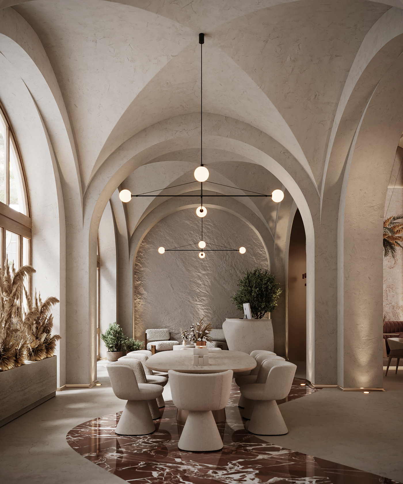 cafe restaurant modern Interior design architecture interior design  visualization Render 3D