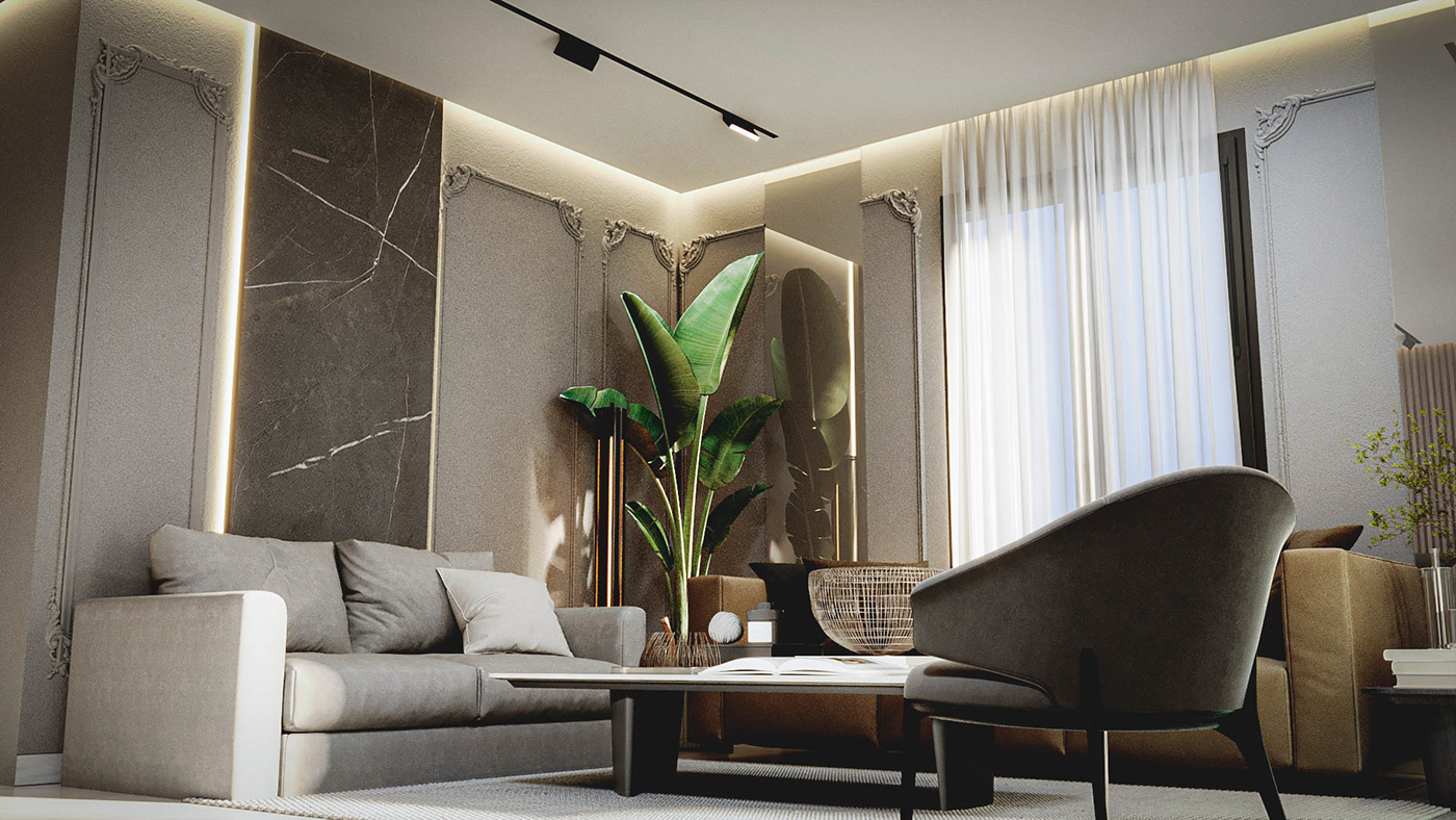 interior design  modern visualization architecture 3ds max corona Render archviz 3D design