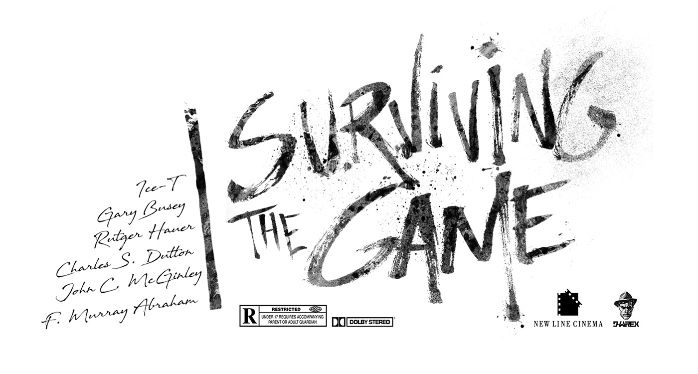 surviving the game movie art alternative movie poster key art wacom poster art