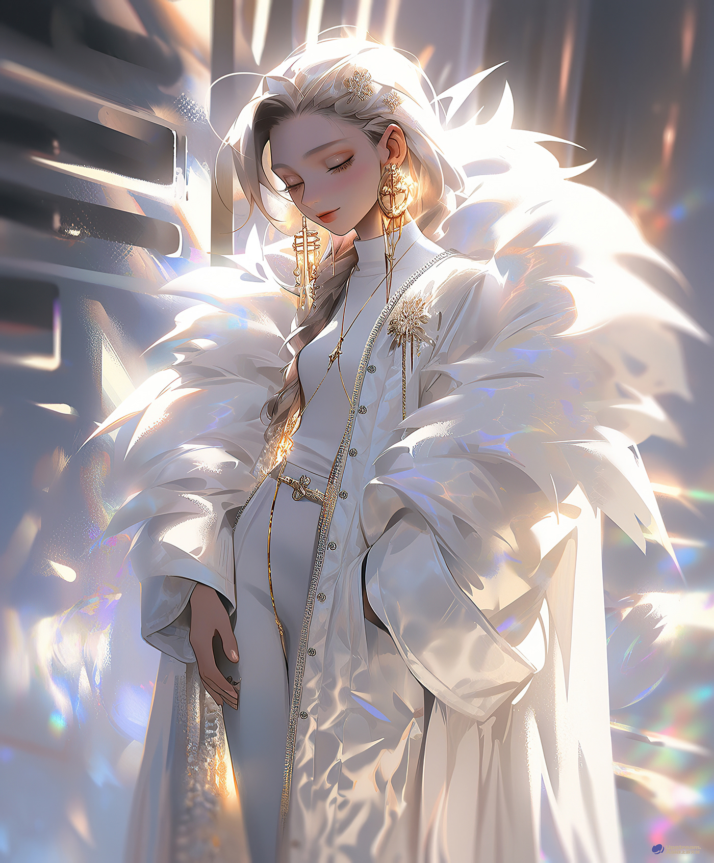 anime artwork portrait beauty angel fantasy digital illustration concept art