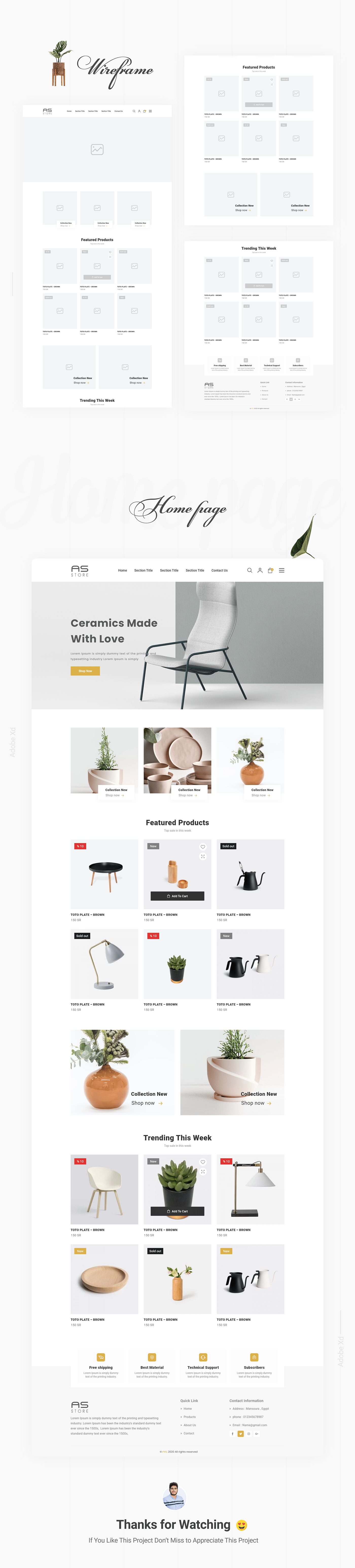 clean decor Ecommerce furniture furniture shop furniture store home decor online store UI Webdesign