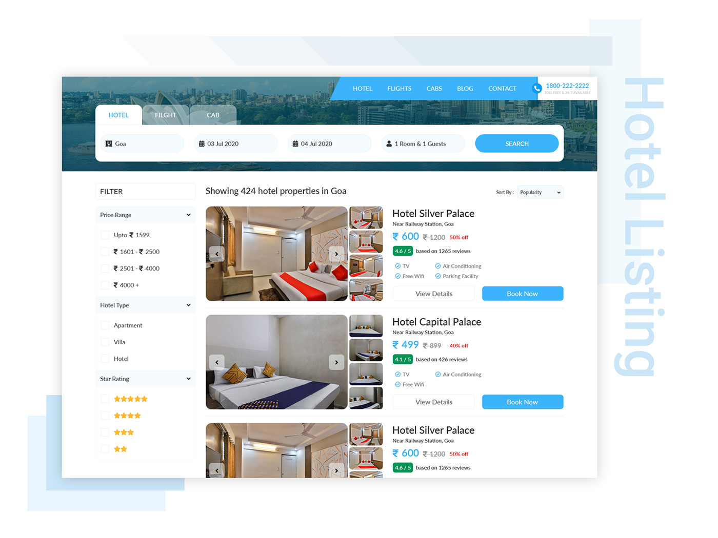 Booking creative layout design hotel booking Interaction design  Online Booking Travel Travel Website UI user interface