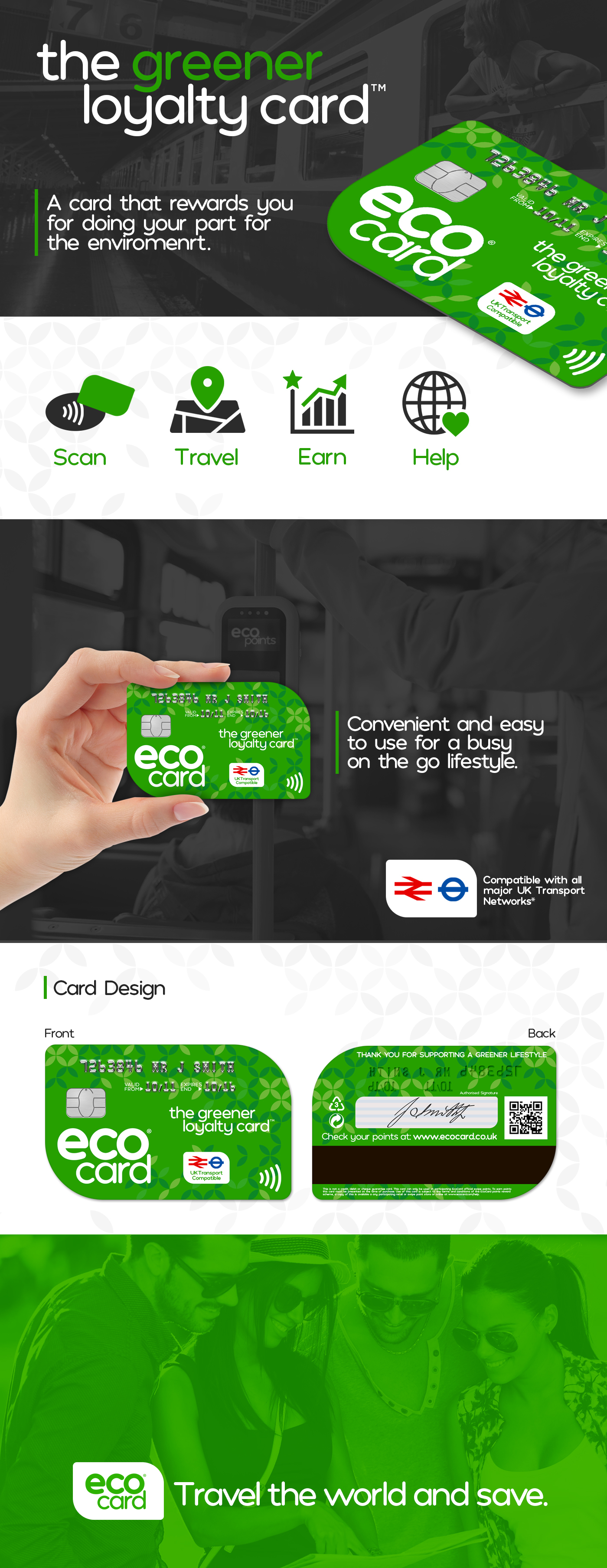 branding  card enviroment eco product saving money Transport Travel