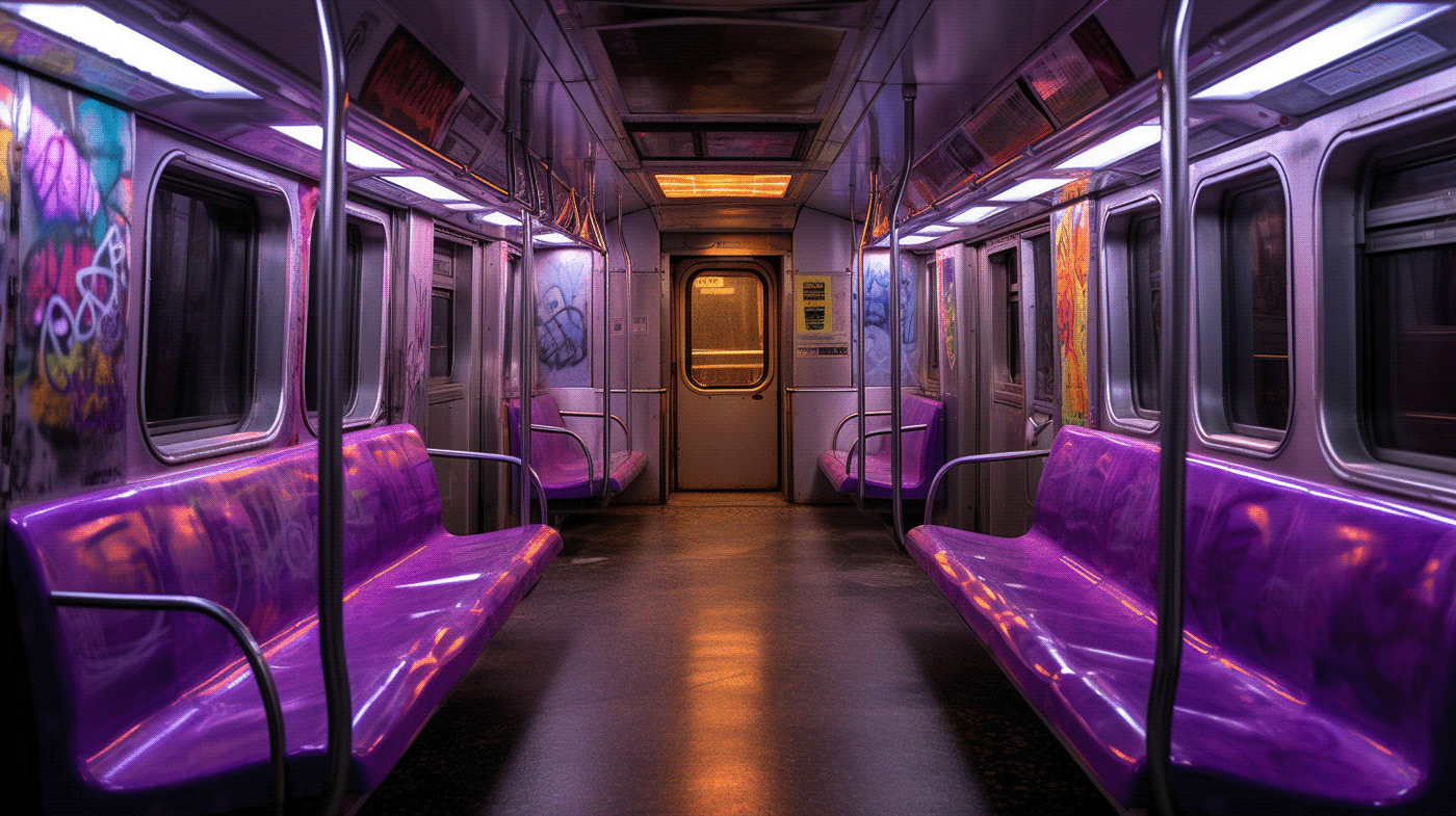 train metro midjourney ai artificial intelligence