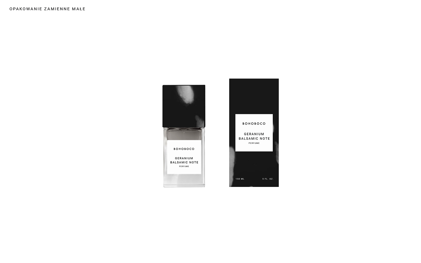 bohoboco perfume Packaging product design  brand identity Graphic Designer black handprint