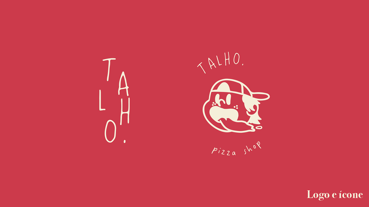brand identity collage Pizza Retro vintage branding  Fast food pizzaria restaurant visual identity