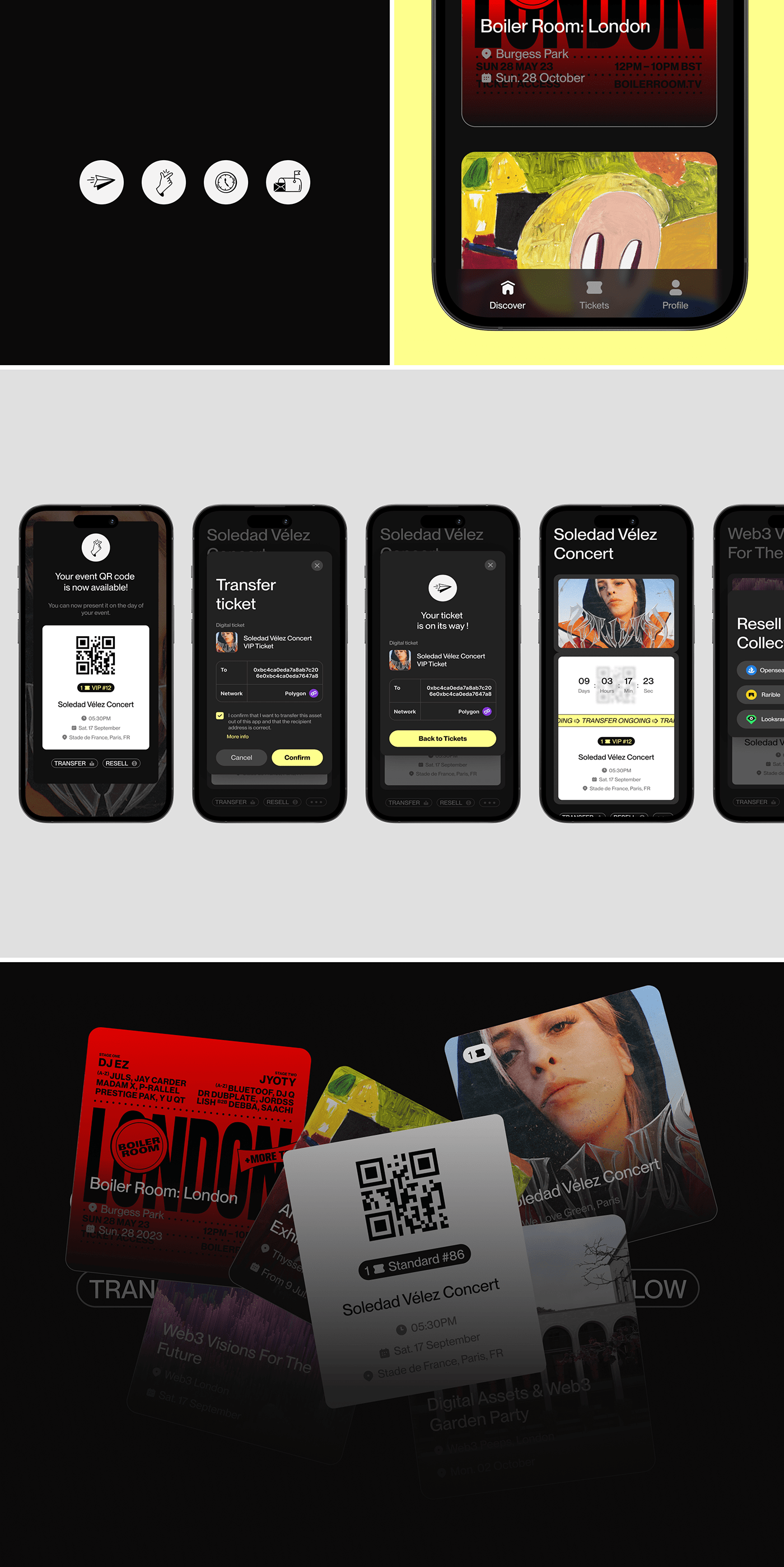 nft web3 product design  SAAS Booking events app UI/UX Mobile app brand identity branding 