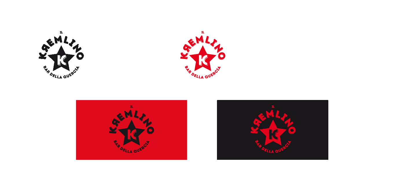 club comunist bar cafe Kremlin cremlino party star red logofolio