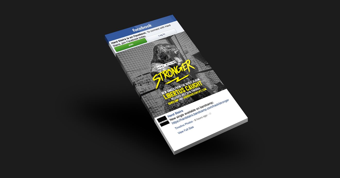 band online social music banner channeldesign ape gorilla rock yellow