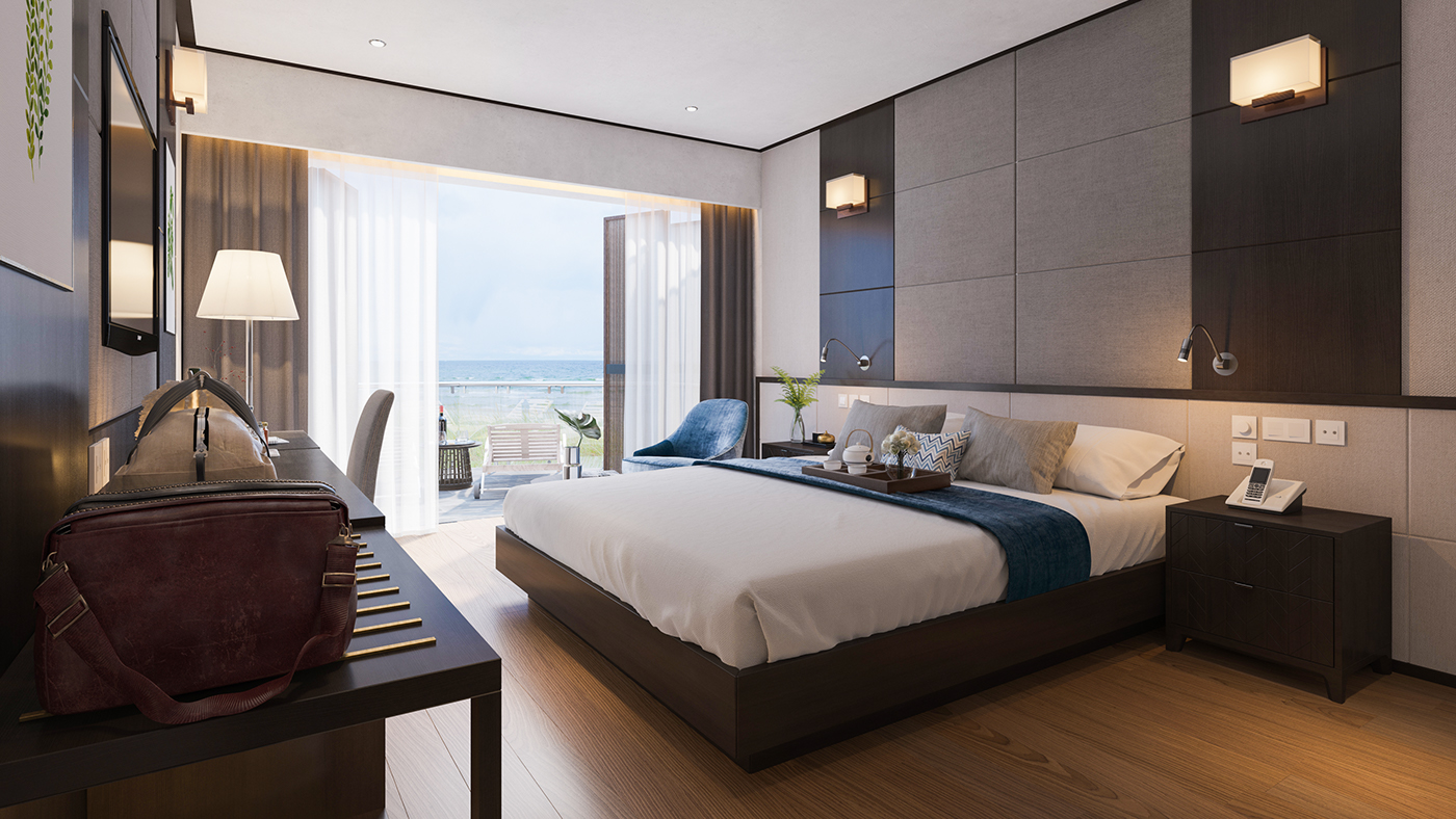 resort interior design  visualization 3D Rendering saigon vietnam architecture design vivolong