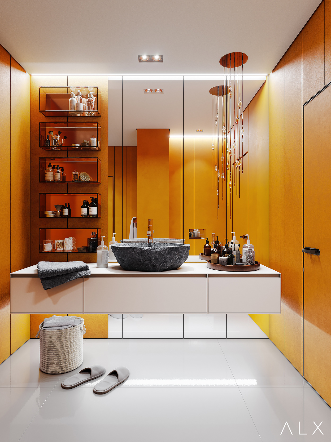 architecture Interior bathroom design CGI visualization CoronaRender  colors Minimalism Render