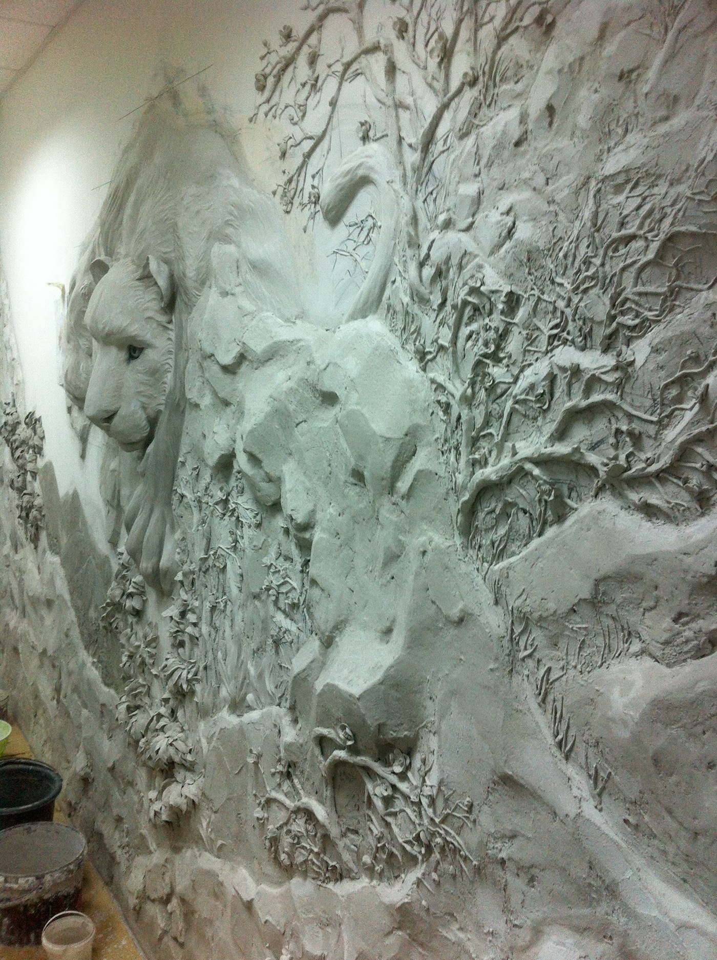 sculpture tiger Mural