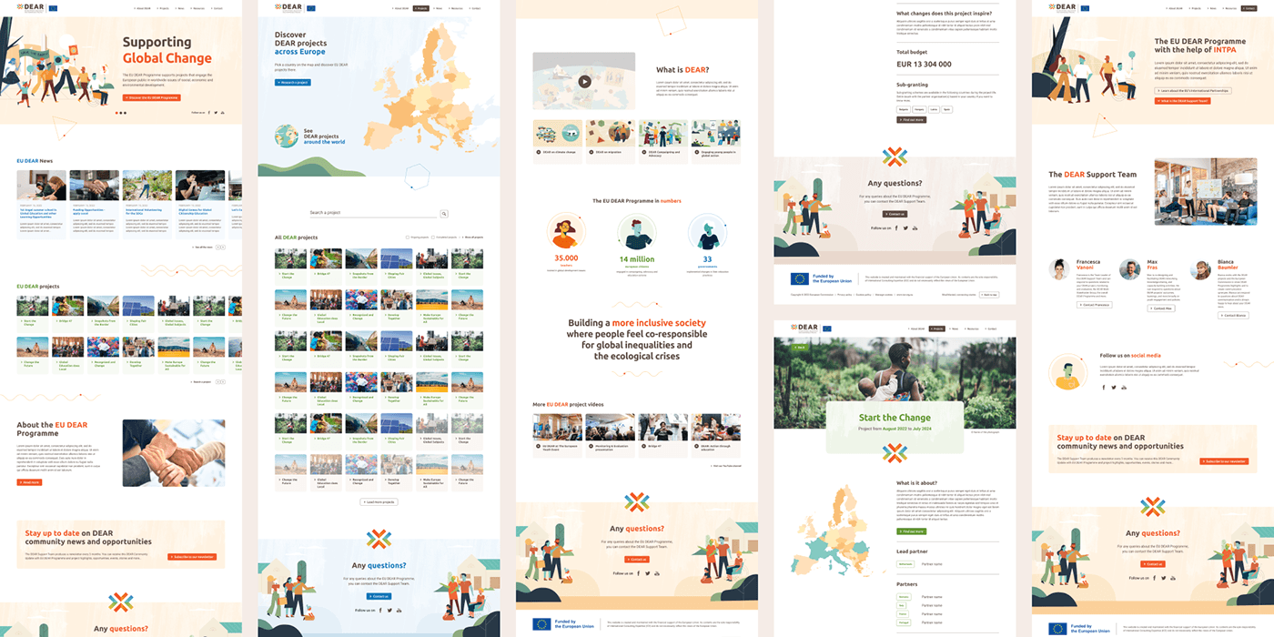 European Union ui design UI/UX UX design Website wireframe Economic Development Environment Development  social development