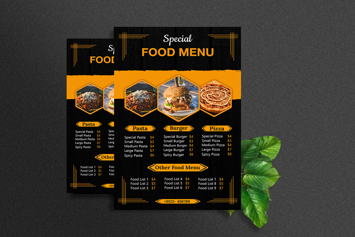 Flyer Design flyers posters Mockup restaurant menu Food  spicy food Fast food burger