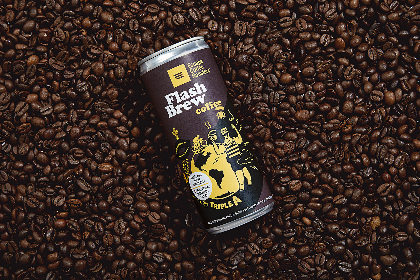 brand strategy cafe can Coffee flash brew innovation Packaging