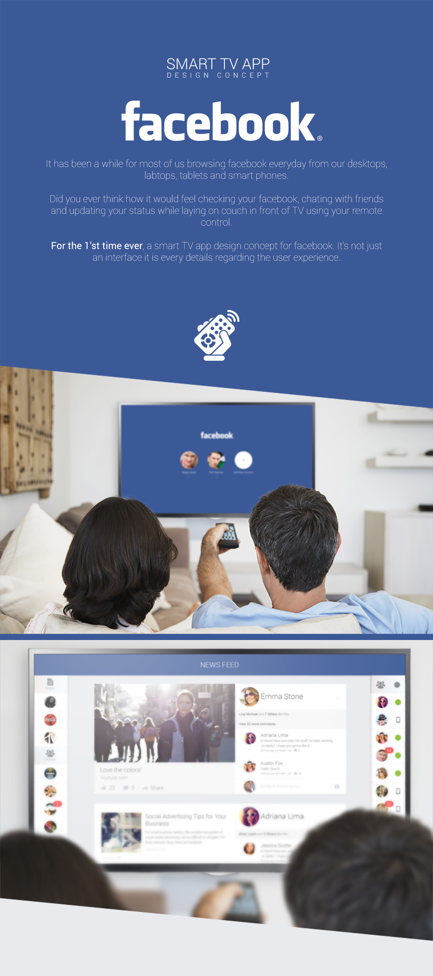smart tv Smart tv application smart tv app app social media social UI ux uiux user interface social tv innovation