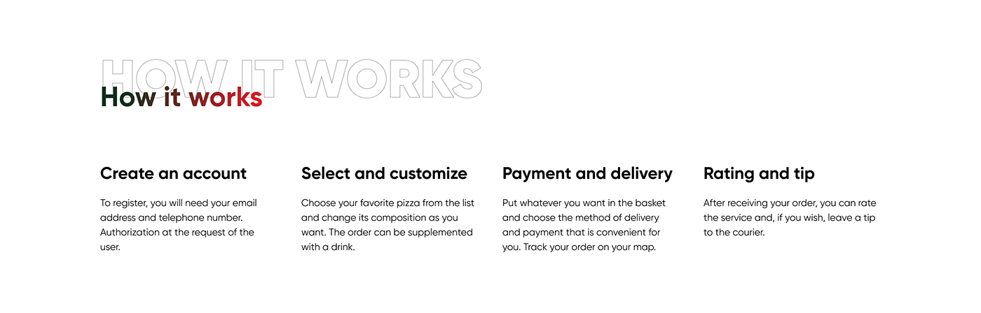 delivery Figma mobile design Pizza pizzeria prototype ux UX design Web Website