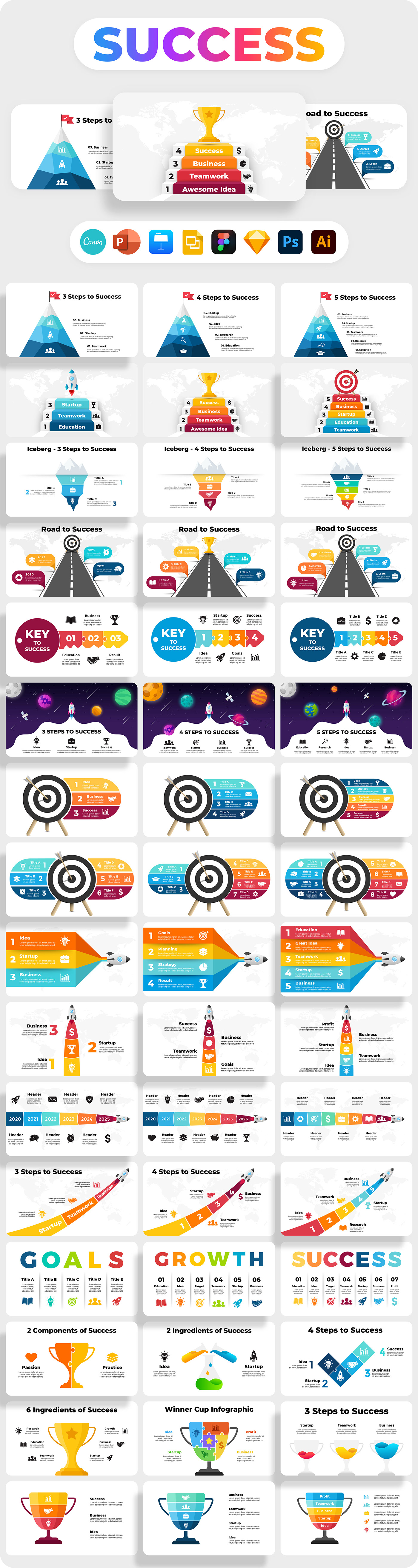 marketing   digital marketing Powerpoint presentation canva template Keynote infographics marketing illustration templates