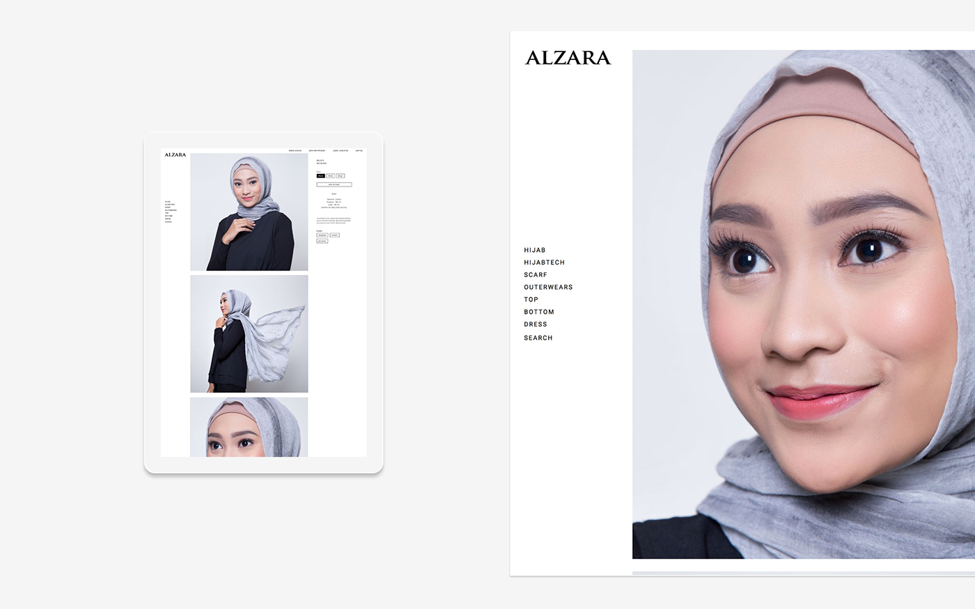 Fashion  Moslem Clothing Web Website Ecommerce store simple clean minimal