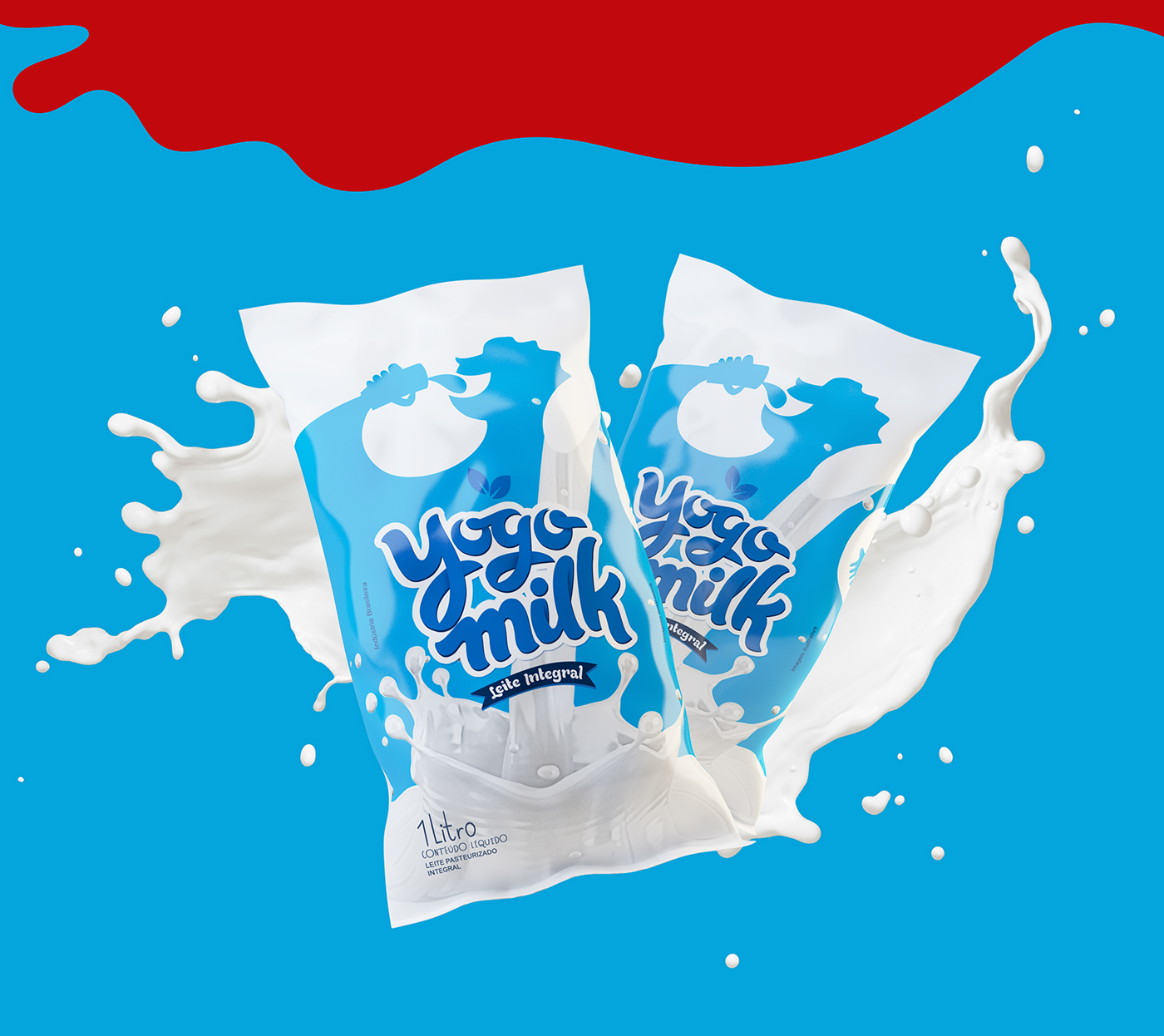 yogurt milk iogurte leite Fun diversão colorful vibrant Food  embalagem