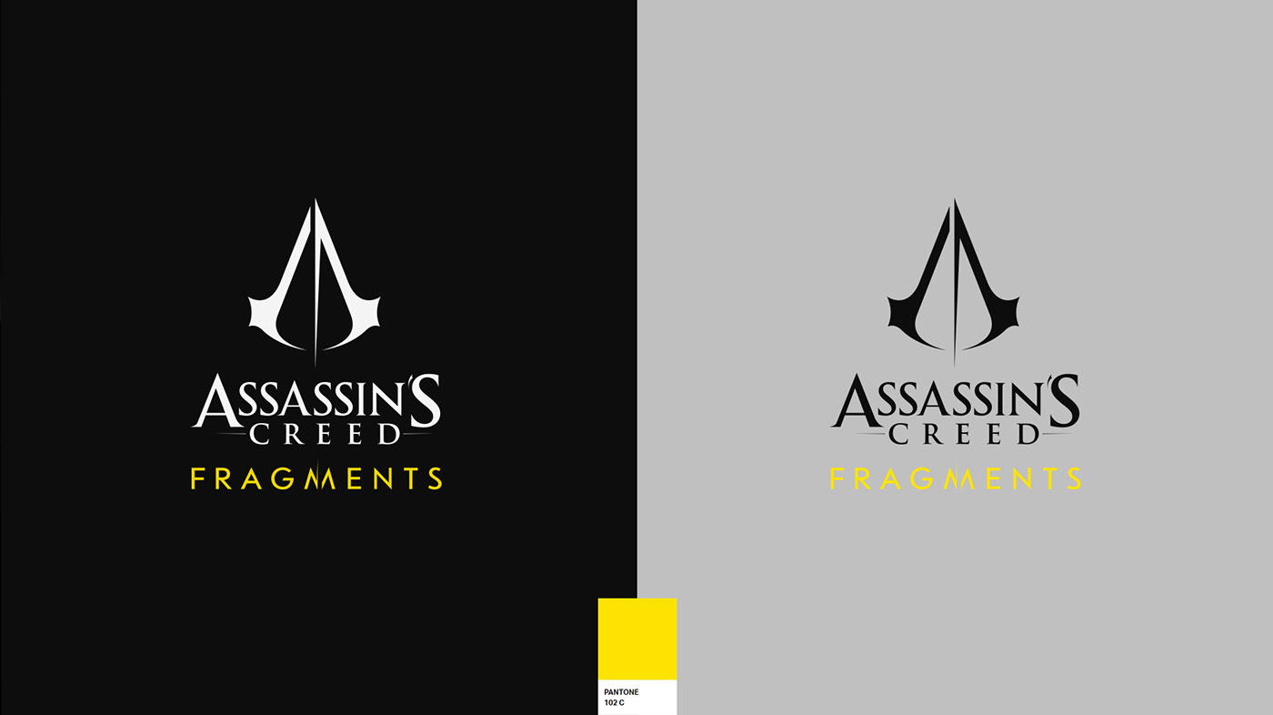 assassins book branding  creed fragments logo novel