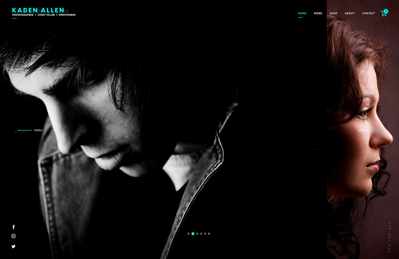 ux UI Web Design  Photography  clean dark modern Responsive
