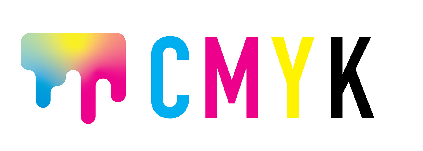 printer Printing identity CMYK branding  logo gradient ink