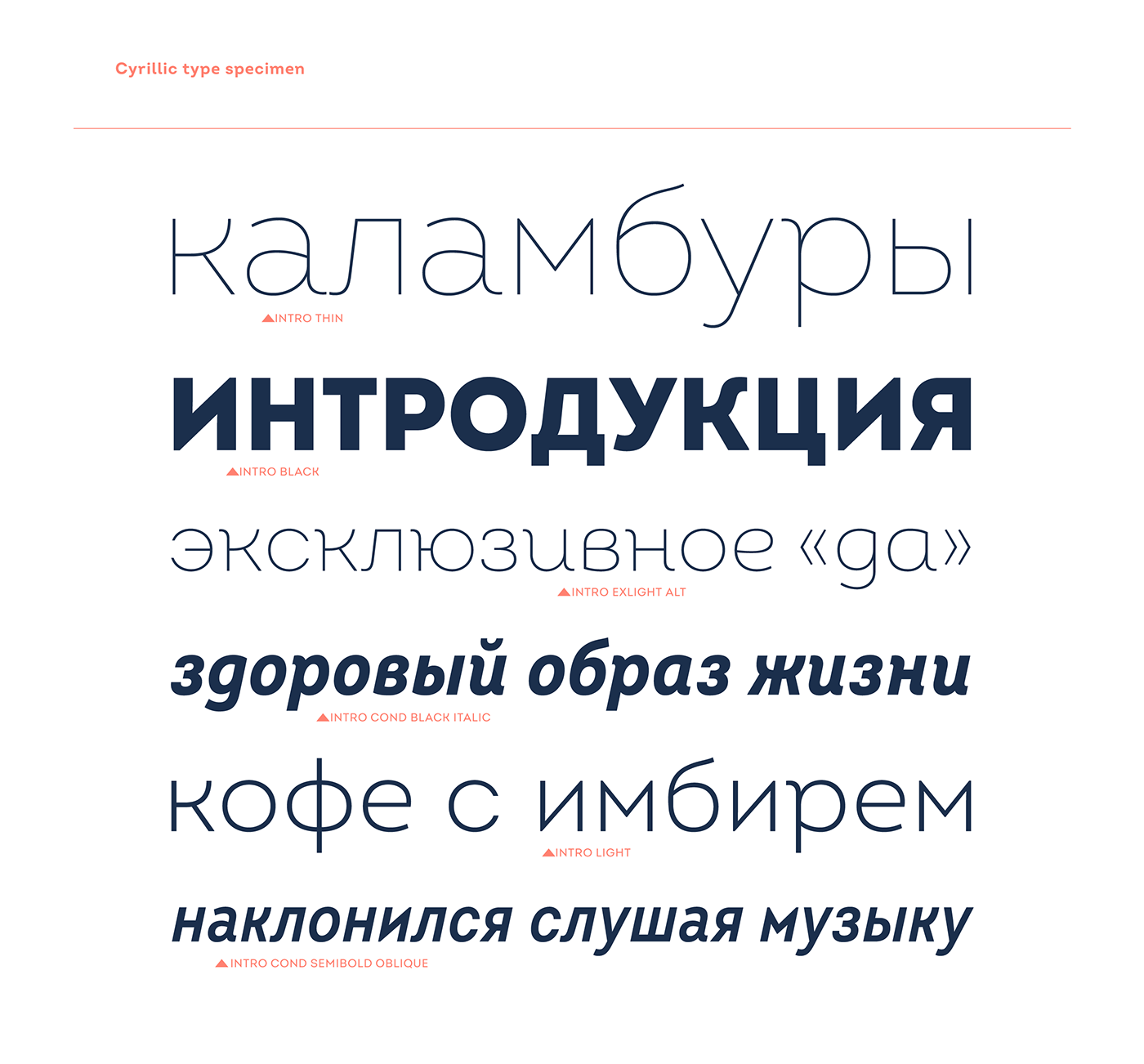 intro font Typeface condensed geometric contemporary system friendly Cyrillic sans serif