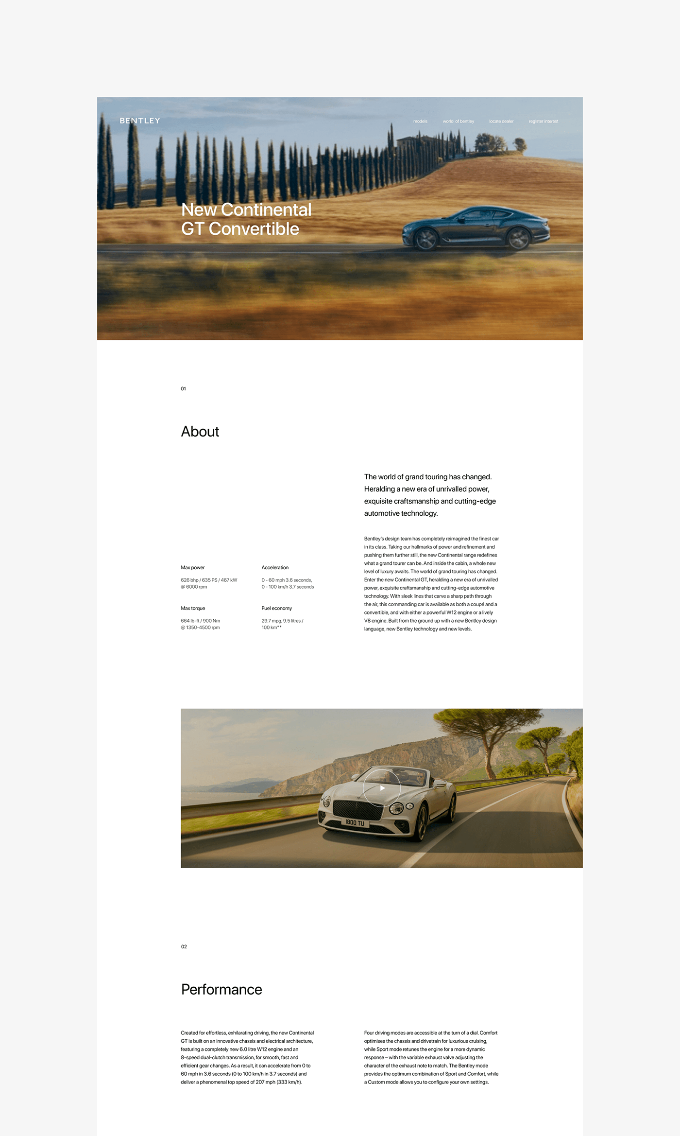 redesign Webdesign UI ux Web mobile minimal clean car luxury