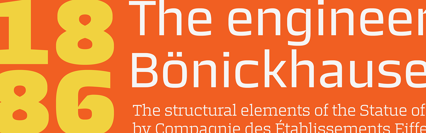 Typeface slab sans squared editorial corporate design