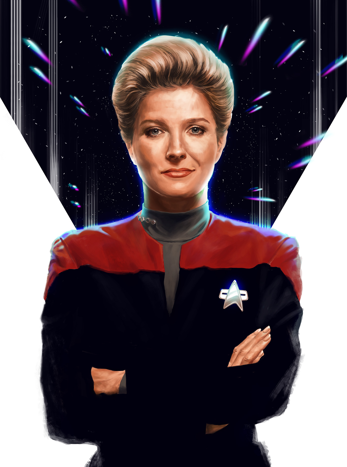 Star Trek ILLUSTRATION  portrait figurative Scifi woma
