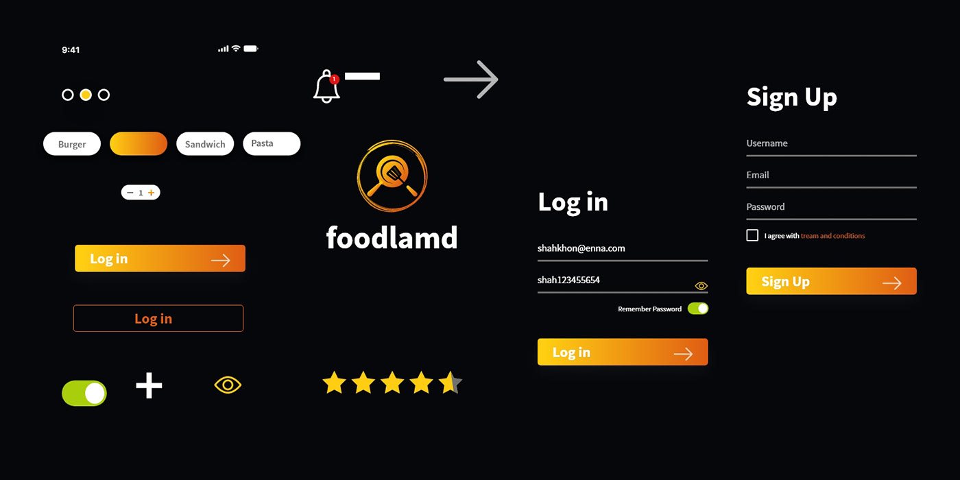 Free App Design app UI ux free mobile app #interaction  ISO android food app Restaurant app