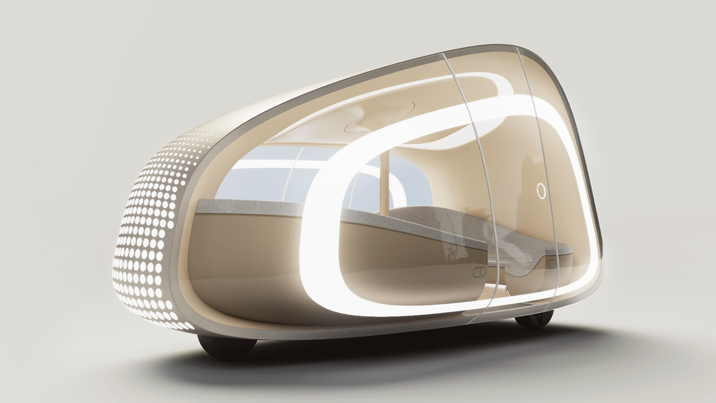 3d render animation  Autonomous vehicle conceptual design discursive design future casting industrial design  motion design product design  speculative design