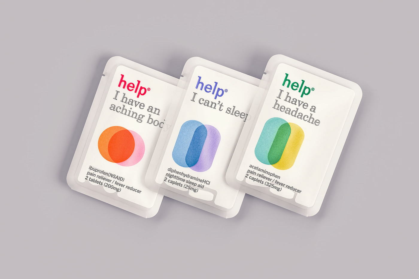 branding  Consumer goods Health medicine minimal OTC Packaging pills product product design 