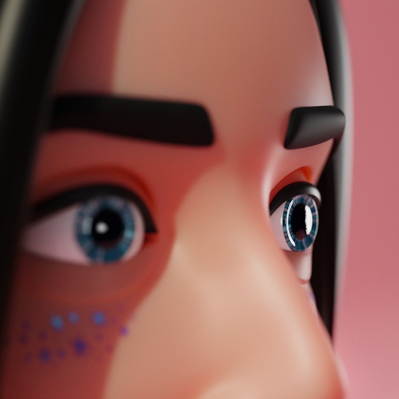 3D apple blender Character Digital Art memoji portrait redesign cycles modeling
