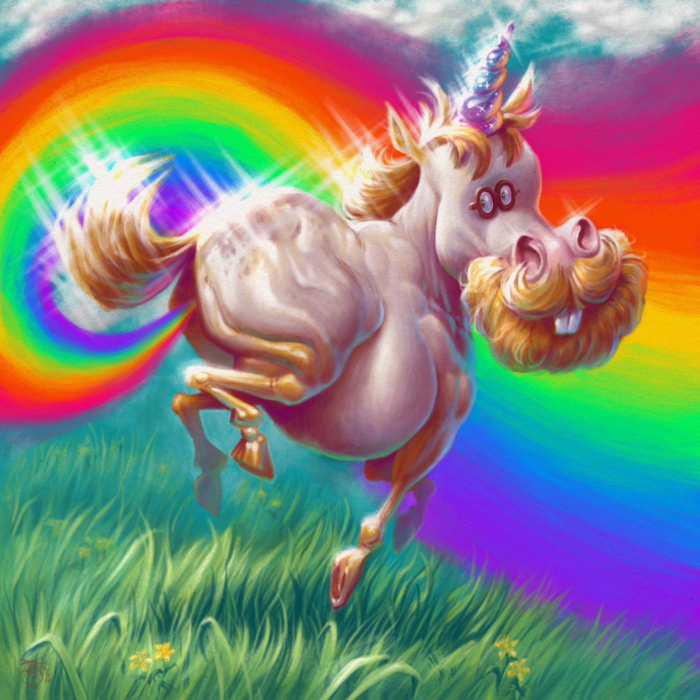 farting junicorn rainbow unicorn