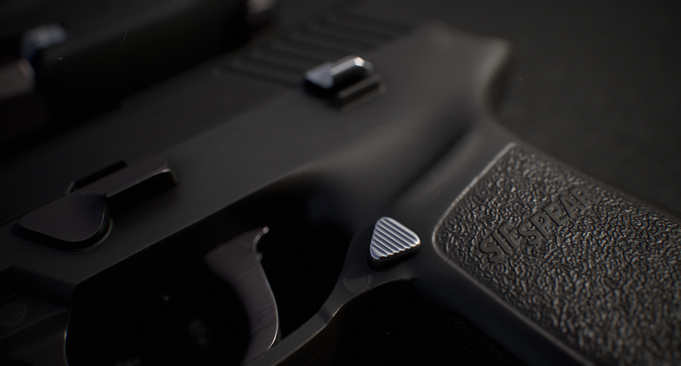 Gun Weapon 3D Render game pistol