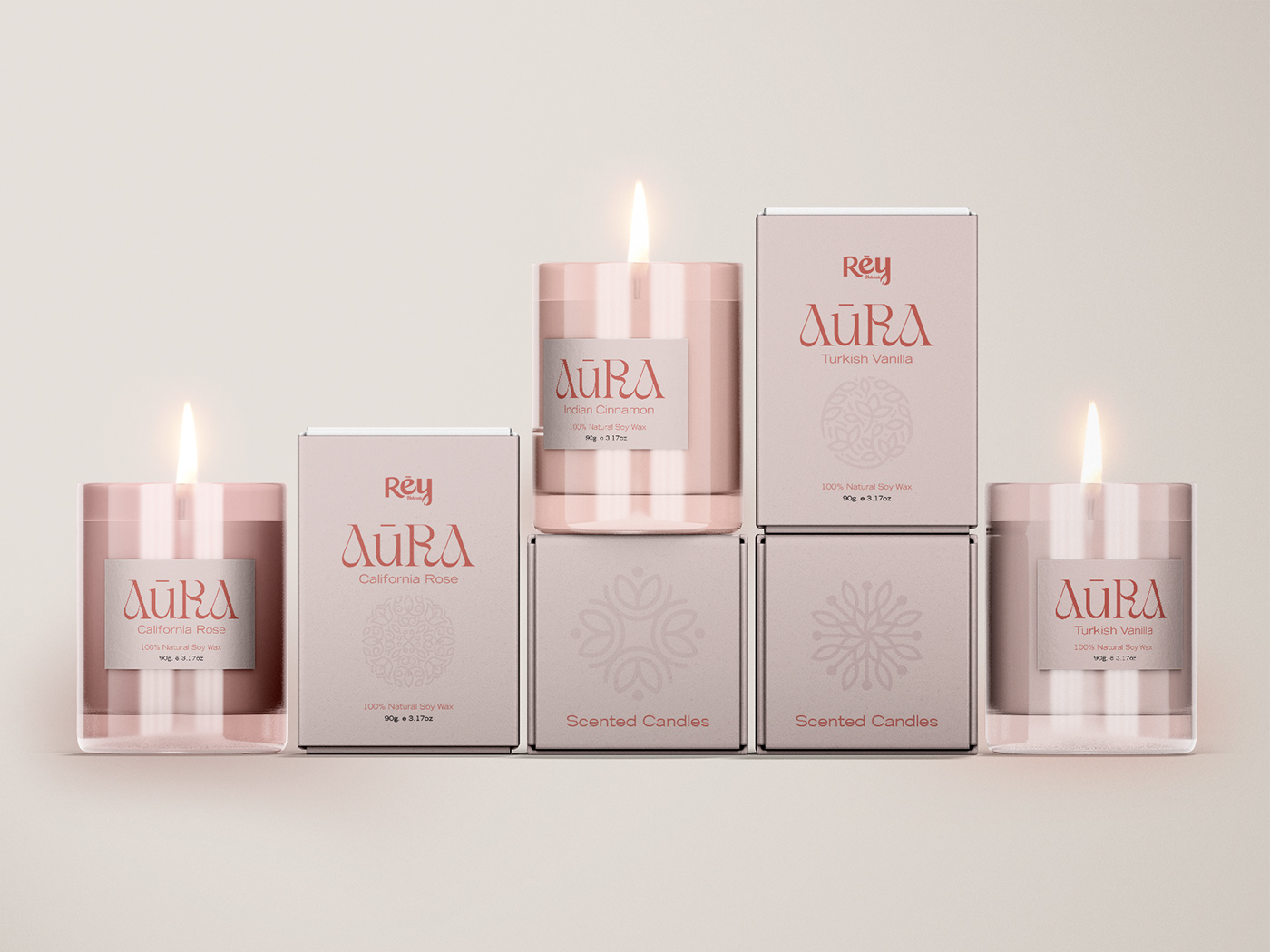 Aura Candle Packaging