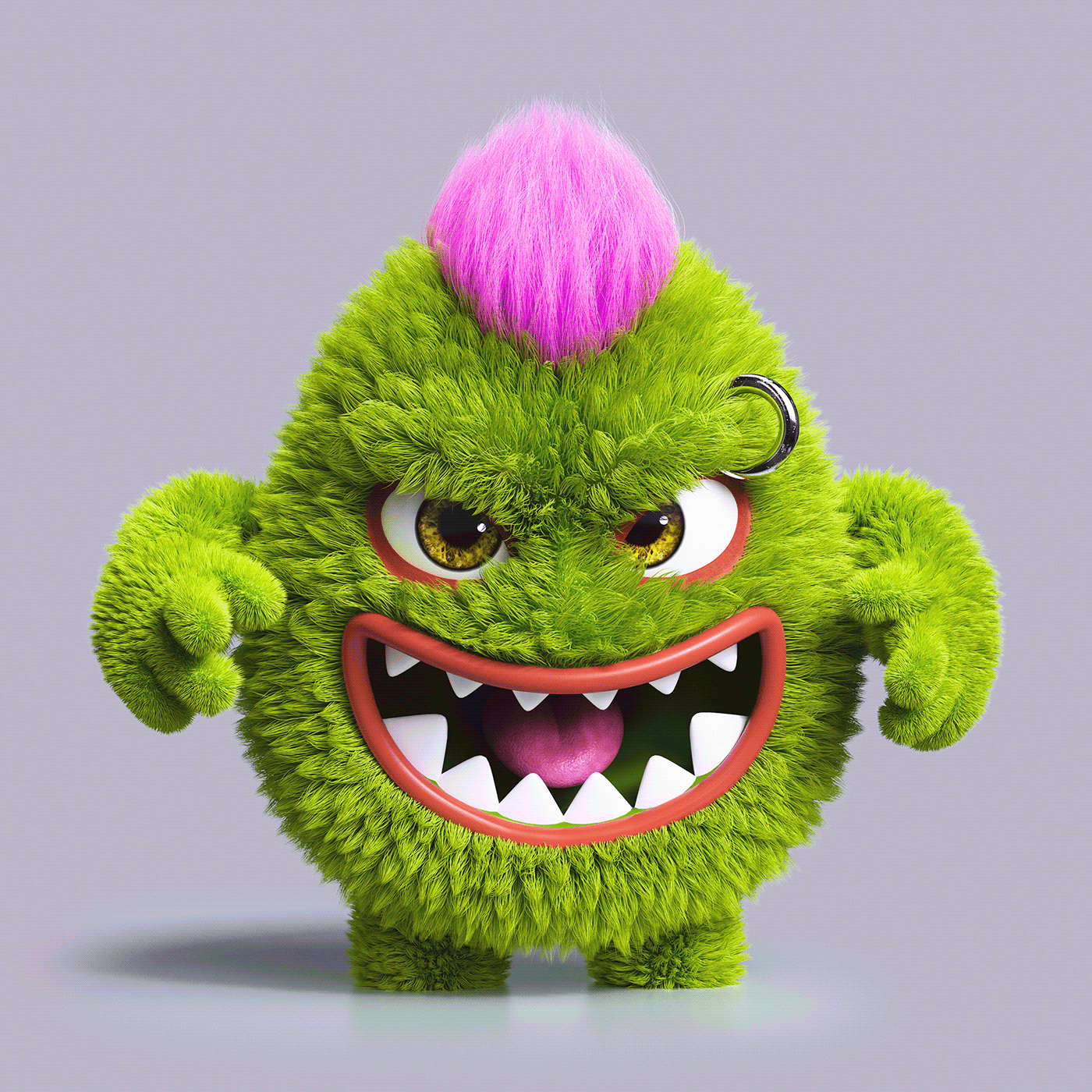 #animation #character #GalaxyM51 #hair #happy   #illustration #MeanestMonsterEver #monster #samsung #star