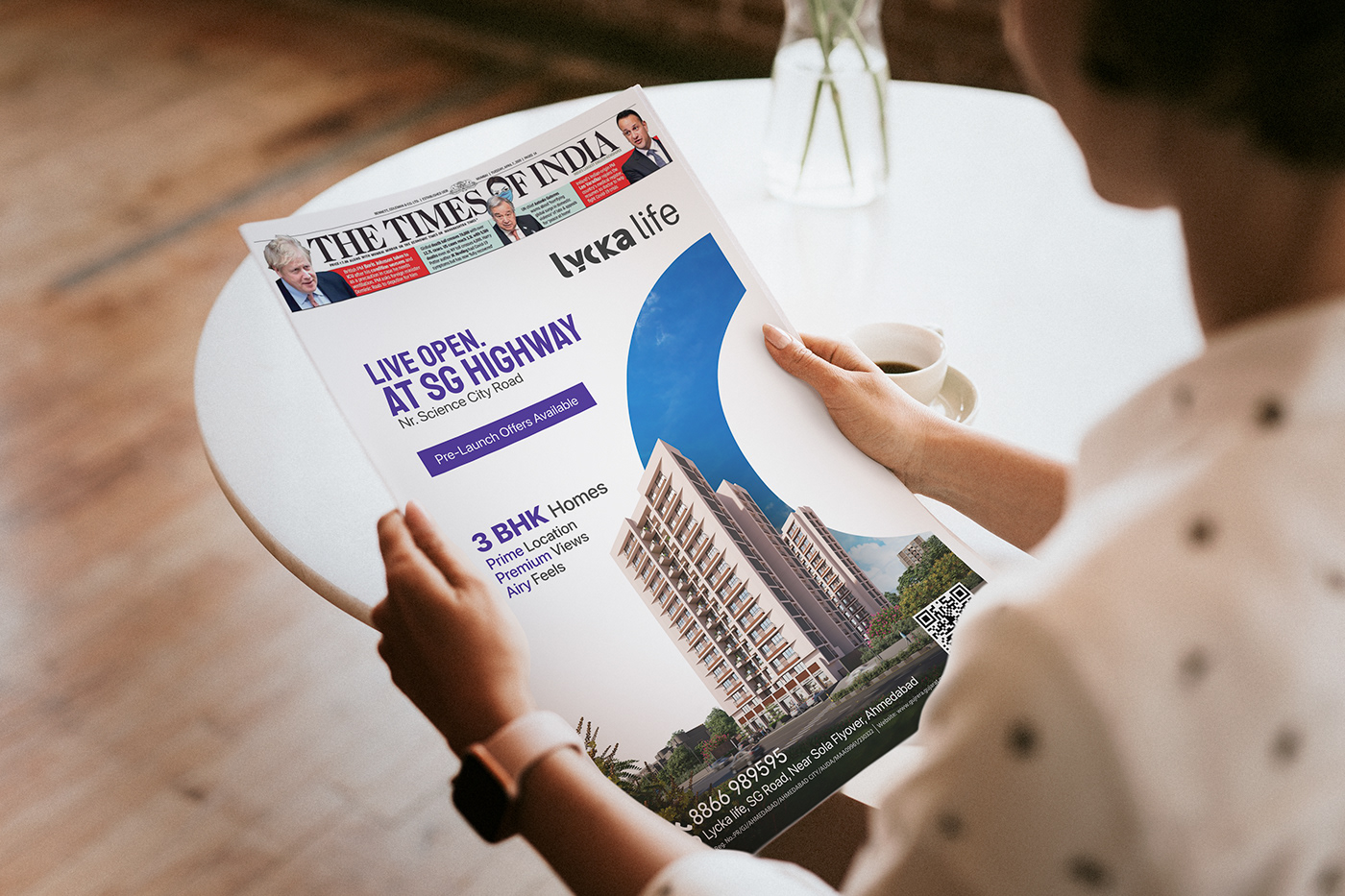 A full page newspaper advertisement design did for property developers in Ahmedabad, India. 