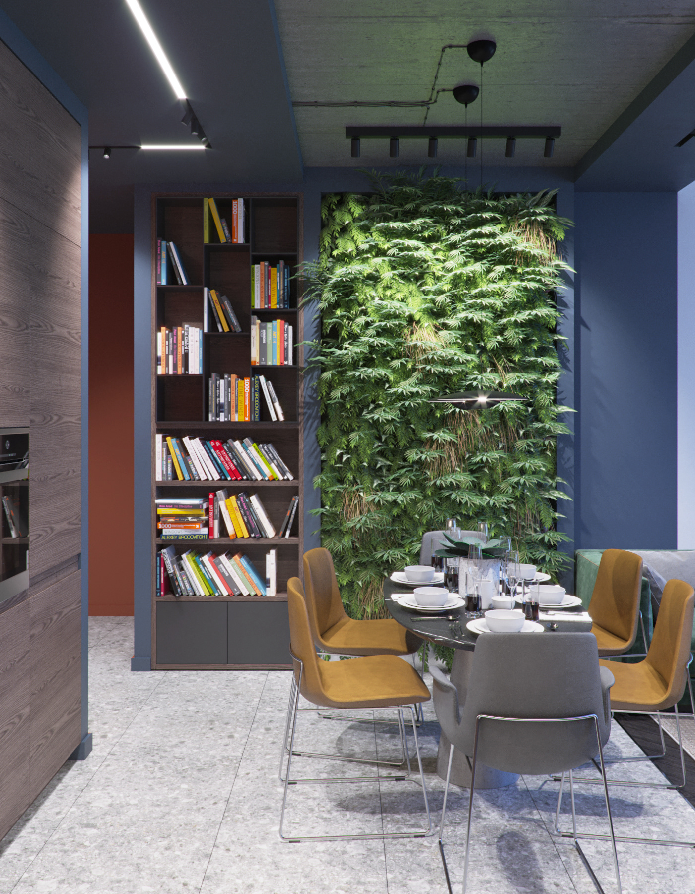 volves_ddr_flat vertical gardening modern interiors industrial LOFT coronarenderer eco