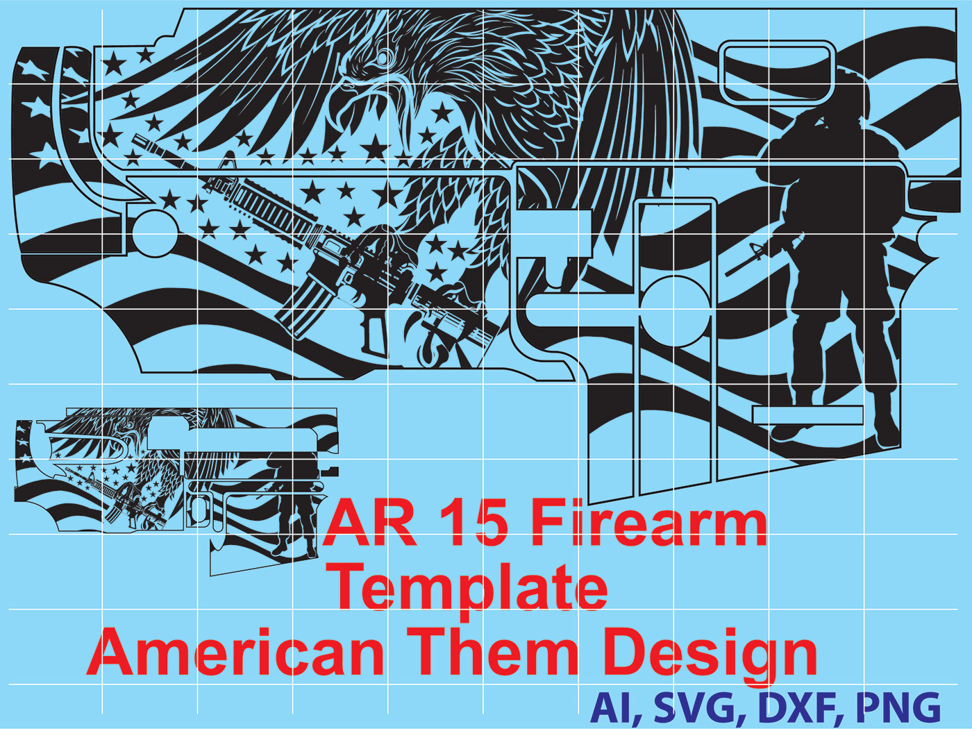 gun design Firearms guns cnc craft engraving graphic firearm svg firearm template gun engraving gun template