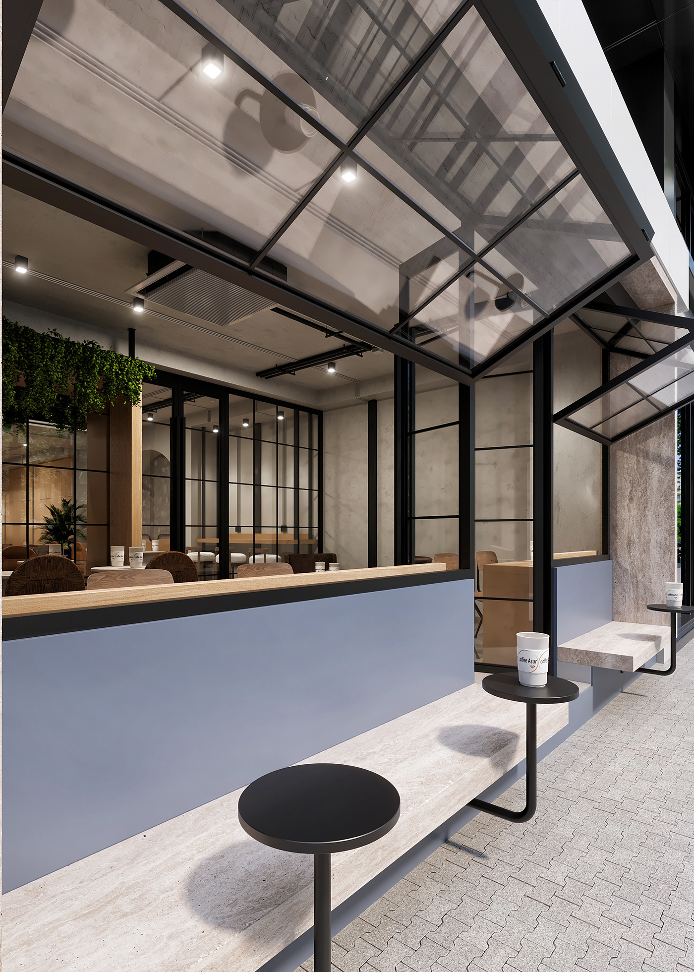 Coffee coffee shop design interior design  architecture modern minimal Interior after effects