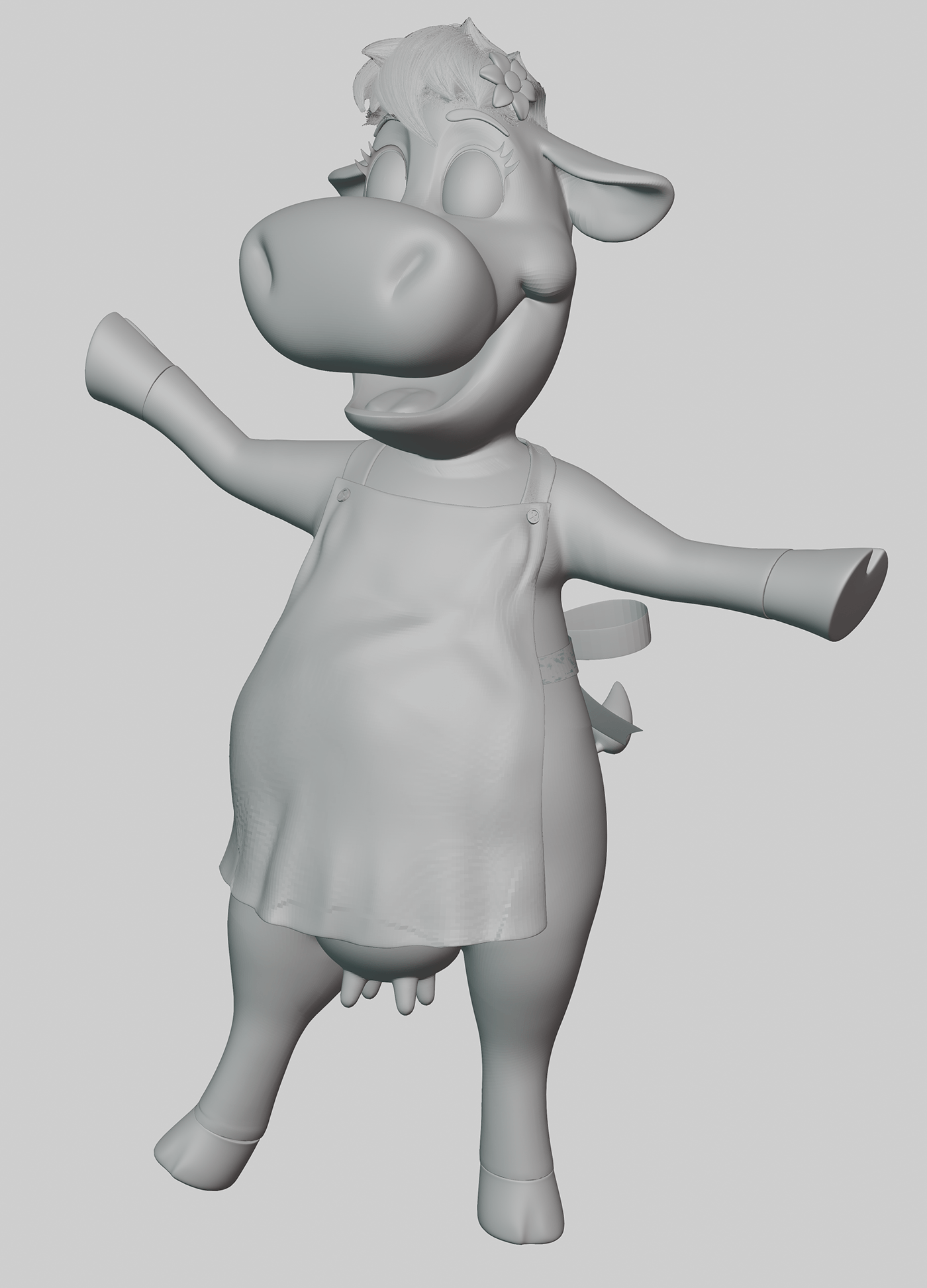 3D blender Character cow languirú mascote Sculpt substance Vaca Zbrush